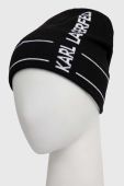 Шапка з домішкою кашеміру Karl Lagerfeld колір чорний з тонкого трикотажу (2911006)