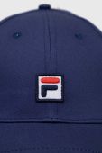 Бавовняна бейсболка Fila колір синій з аплікацією