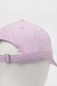 Бавовняна бейсболка Fila колір фіолетовий з аплікацією