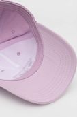 Бавовняна бейсболка Fila колір фіолетовий з аплікацією