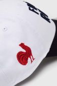 Бавовняна бейсболка New Era колір білий з аплікацією FRENCH FEDERATION OF RUGBY