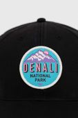 Бавовняна бейсболка American Needle Denali National Park колір чорний з аплікацією