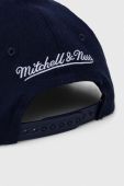 Кепка з домішкою вовни Mitchell&Ness колір синій з аплікацією