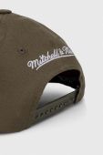 Кепка з домішкою вовни Mitchell&Ness колір зелений з аплікацією