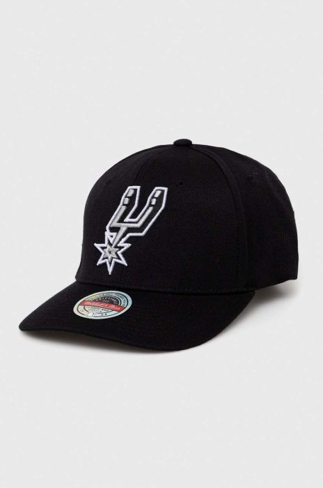 Кепка з домішкою вовни Mitchell&Ness San Antonio Spurs колір чорний з аплікацією