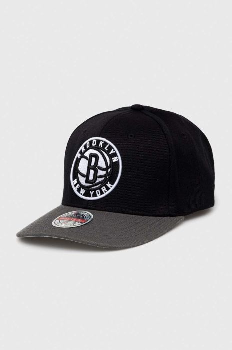 Кепка з домішкою вовни Mitchell&Ness Brooklyn Nets колір чорний з аплікацією (3289814)