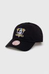 Бавовняна бейсболка Mitchell&Ness Anaheim Ducks колір чорний з аплікацією