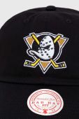 Бавовняна бейсболка Mitchell&Ness Anaheim Ducks колір чорний з аплікацією
