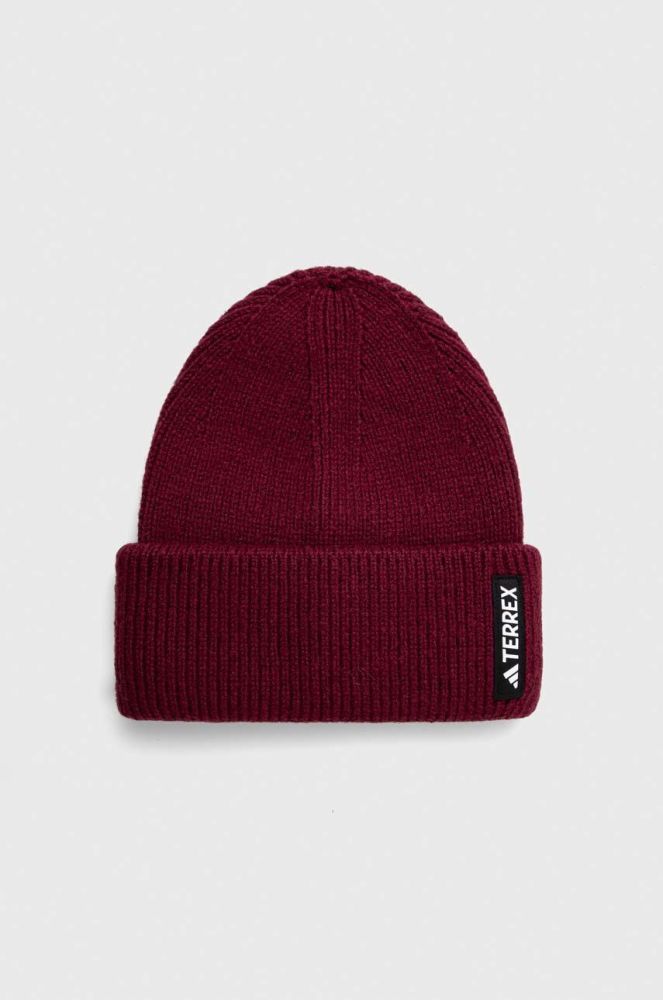 Шапка adidas TERREX Multi колір бордовий з товстого трикотажу