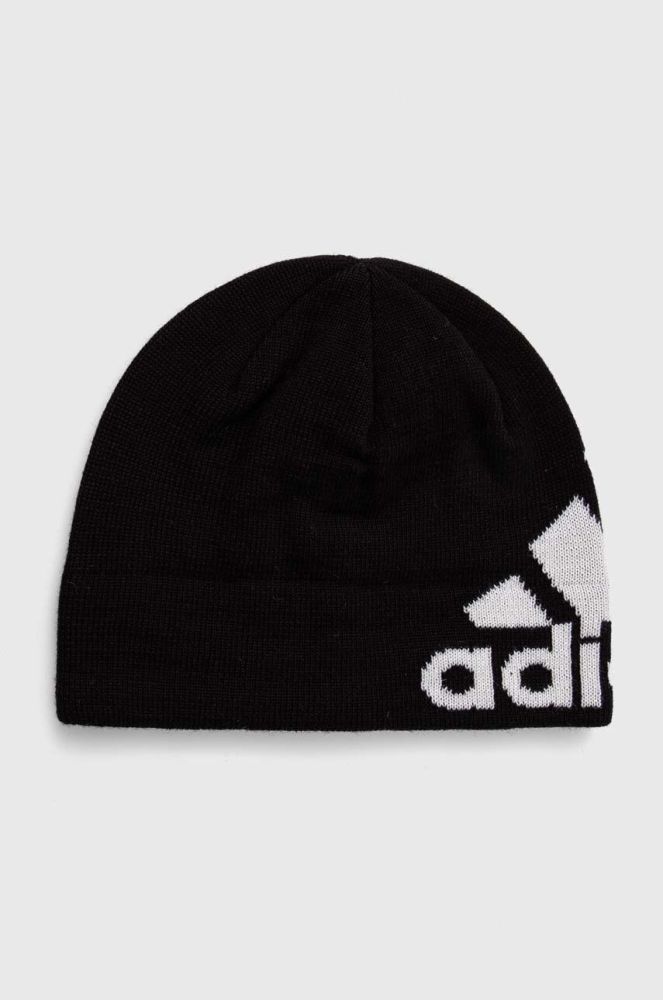 Шапка з домішкою вовни adidas Performance колір чорний
