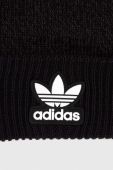 Шапка adidas Originals колір чорний з тонкого трикотажу
