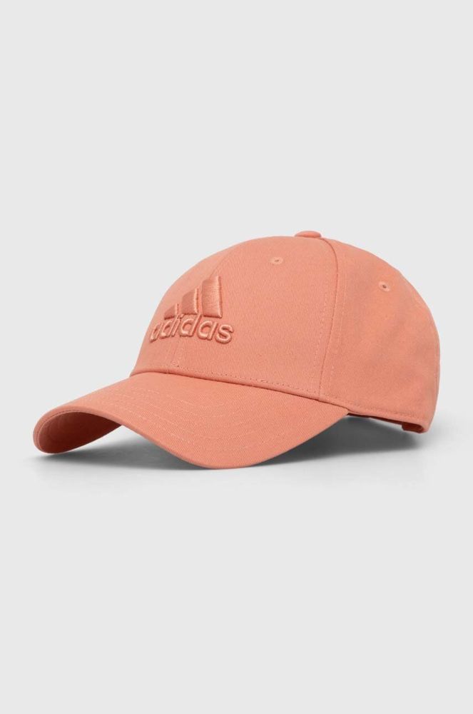 Бавовняна бейсболка adidas Performance колір помаранчевий з аплікацією