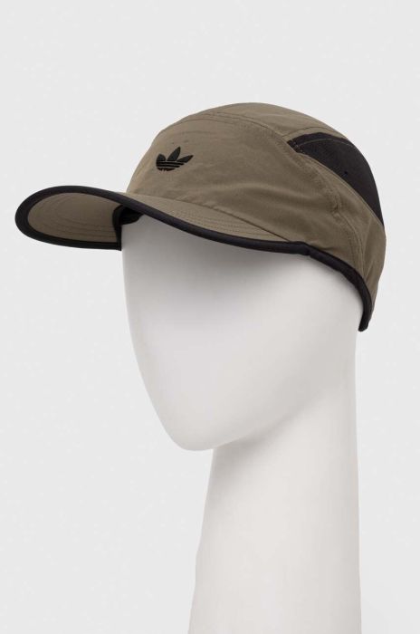 Кепка adidas Originals колір зелений однотонна