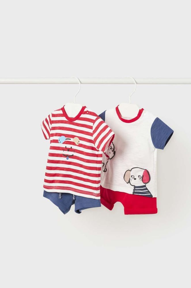 Дитячий бавовняний комплект Mayoral Newborn колір червоний (2988070)