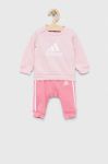 Cпортивний костюм для немовлят adidas I BOS LOGO колір рожевий