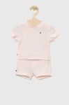 Дитячий бавовняний комплект Tommy Hilfiger колір рожевий