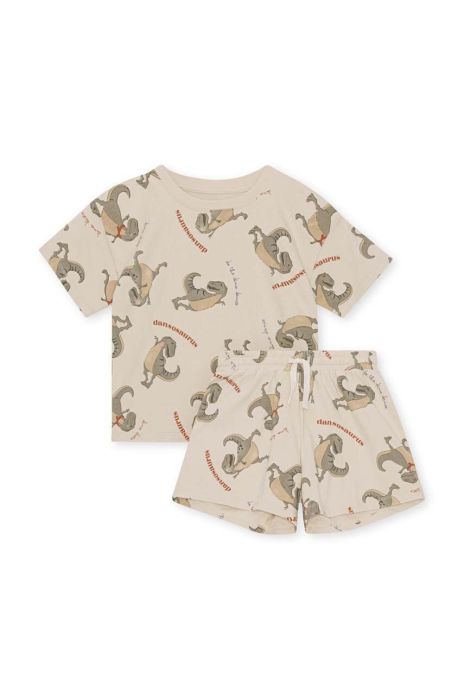 Дитячий бавовняний комплект Konges Sl?jd колір бежевий (3175689)