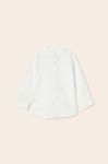 Дитяча сорочка з домішкою льну Mayoral колір білий (2947134)