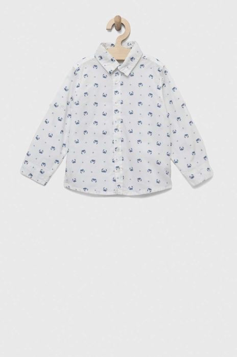 Бавовняна сорочка для немовля Birba&Trybeyond колір білий