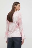 Блузка Guess жіноча колір рожевий візерунок (2919641)