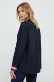 Сорочка Tommy Hilfiger жіноча колір синій relaxed класичний комір (2856414)
