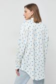 Сорочка Notes du Nord Francesca жіноча колір білий relaxed класичний комір