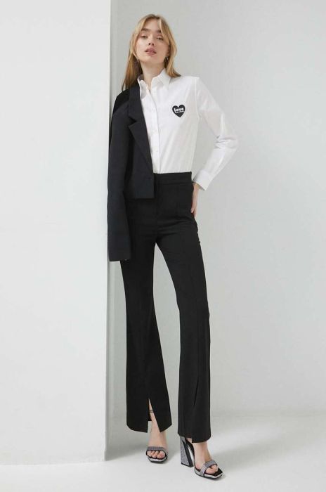 Сорочка Love Moschino жіноча колір білий regular класичний комір (3153114)