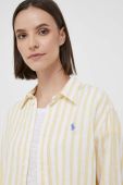 Сорочка з льону Polo Ralph Lauren колір жовтий relaxed класичний комір
