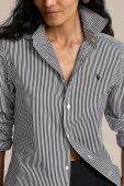 Сорочка Polo Ralph Lauren жіноча regular класичний комір колір чорний (3347643)