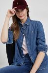 Джинсова сорочка Polo Ralph Lauren жіноча колір синій regular класичний комір