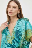 Блузка Guess жіноча колір бірюзовий візерунок