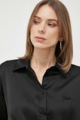 Сорочка Guess жіноча колір чорний relaxed класичний комір (3035730)