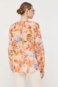 Блузка Guess жіноча колір помаранчевий візерунок