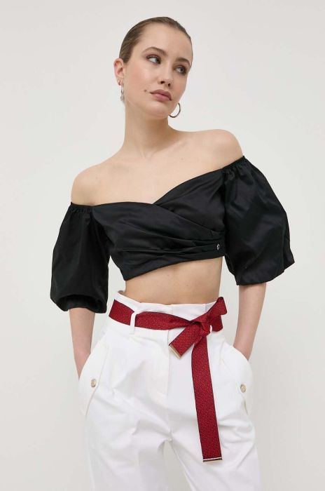 Блузка Guess жіноча колір чорний однотонна (3195853)