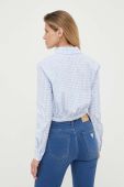 Сорочка Guess жіноча regular класичний комір колір блакитний (3211348)
