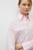 Бавовняна сорочка Herskind жіноча колір рожевий regular класичний комір