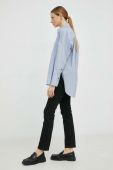 Бавовняна сорочка Herskind жіноча regular класичний комір колір блакитний