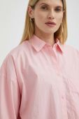 Бавовняна сорочка By Malene Birger жіноча колір рожевий relaxed класичний комір
