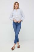 Бавовняна блузка Pepe Jeans Ella жіноча в смужку колір блакитний