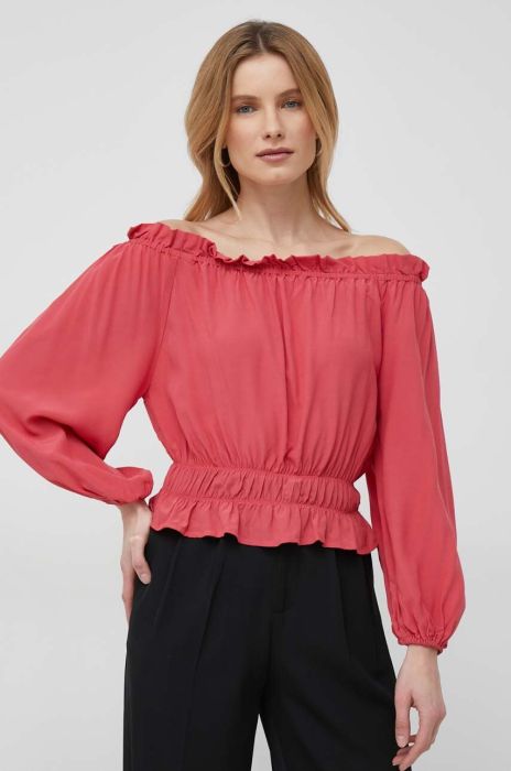 Блузка Pepe Jeans жіноча колір червоний однотонна