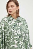 Бавовняна сорочка Twinset жіноча колір зелений relaxed класичний комір