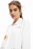 Сорочка Desigual жіноча колір білий regular класичний комір (3044165)