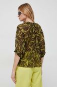 Блузка Sisley жіноча колір зелений візерунок (2974160)