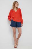 Блузка United Colors of Benetton жіноча колір помаранчевий однотонна