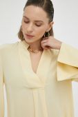 Шовкова блузка By Malene Birger колір жовтий однотонна