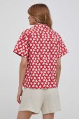 Бавовняна сорочка United Colors of Benetton жіноча колір червоний regular класичний комір