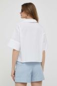Бавовняна сорочка United Colors of Benetton жіноча колір білий relaxed класичний комір (3282511)