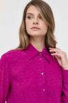 Сорочка з домішкою шовку Pinko колір фіолетовий regular класичний комір