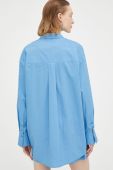 Бавовняна сорочка Herskind Henriette жіноча relaxed класичний комір колір блакитний