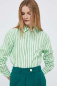 Бавовняна сорочка Tommy Hilfiger жіноча колір зелений regular класичний комір (3013640)